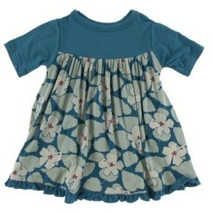 Kickee Pants Oasis Hibiscus Swing Dress size 4